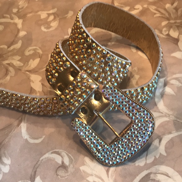 Michael Morrison Accessories - MICHAEL MORRISON GOLD LEATHER BELT